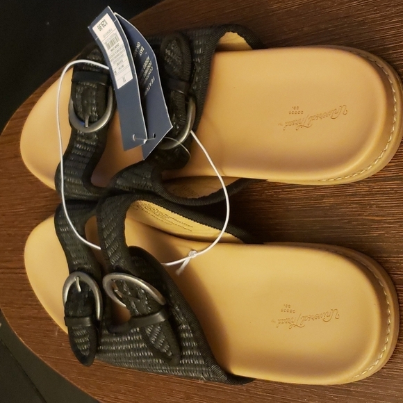 Universal Thread™ Honey Raffia Footbed Sporty Sandals - Black SIZE 11 - Picture 4 of 6